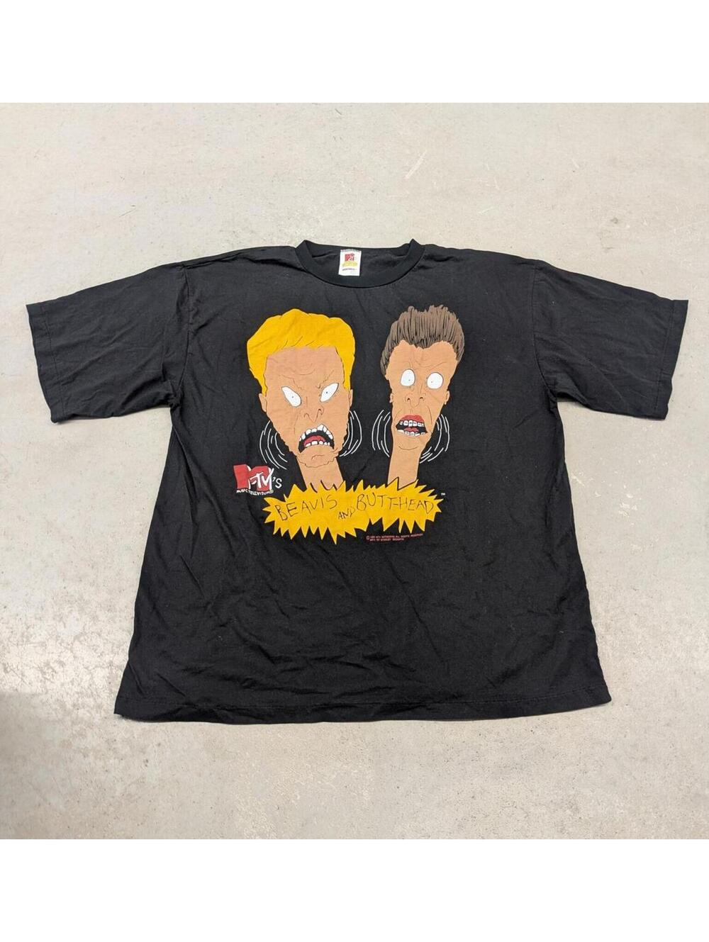 Vintage 90s Beavis and Butt-Head MTV Cartoon Promo T-shirt